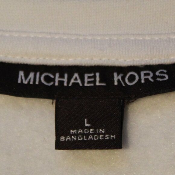 Michael Kors Sweater Men's White Large Cotton Polyester Pullover - Picture 7 of 11